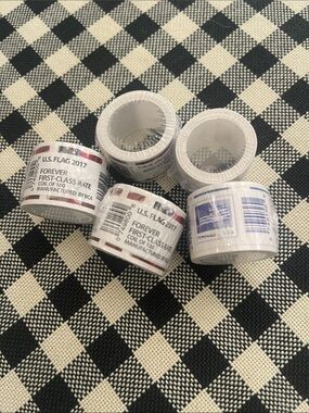 U.S. Flag Forever Stamp Rolls - White, Red, Blue
